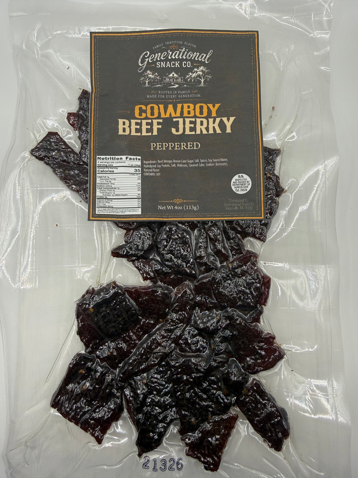 Peppered Cowboy Cut Jerky