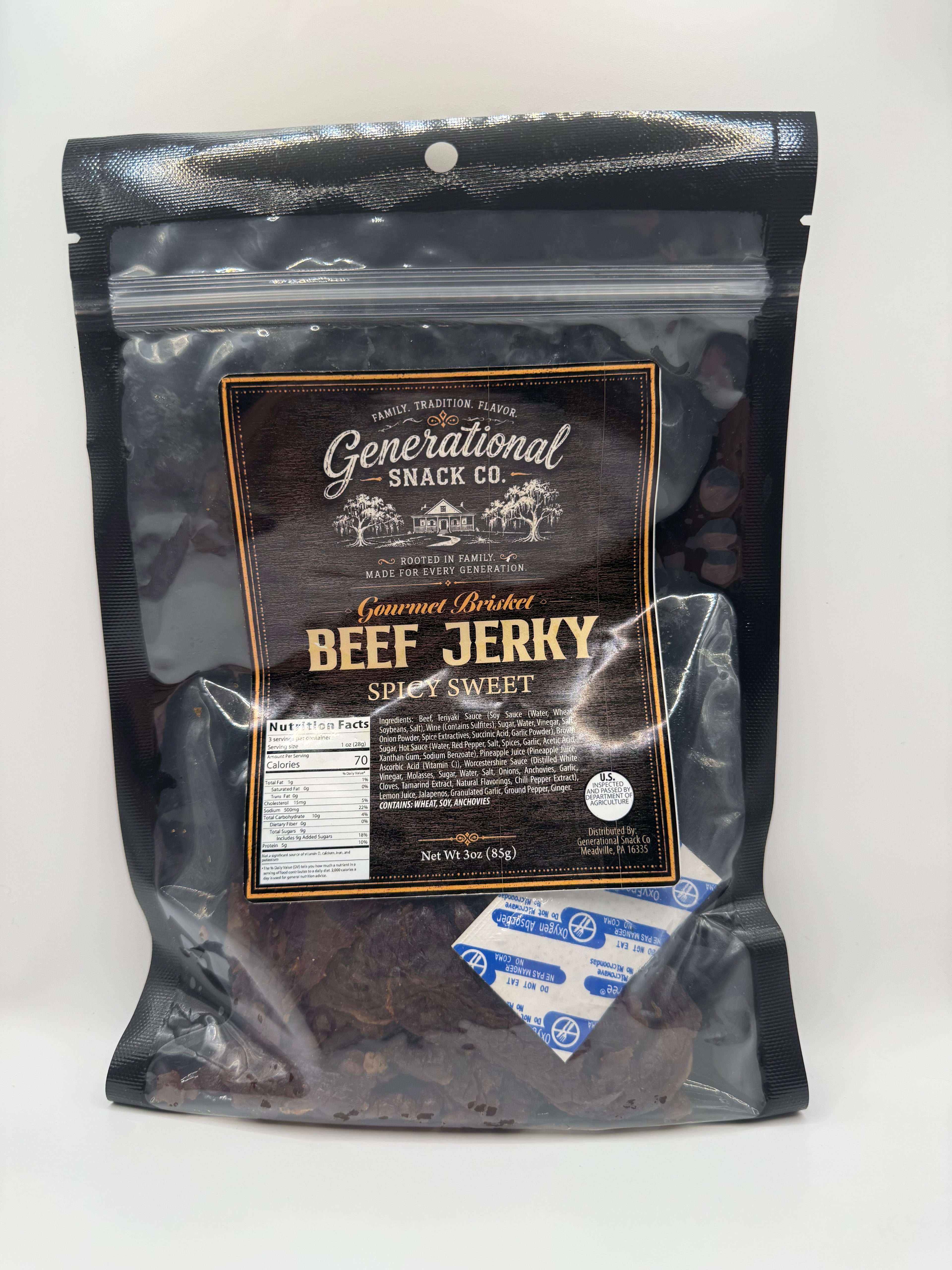 Spicy Sweet Brisket Beef Jerky